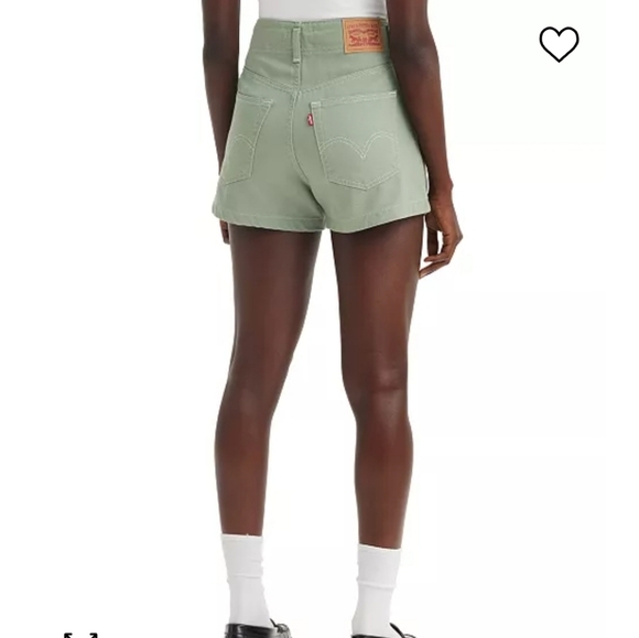LEVI'SWomen's Cotton High-Rise Double Button Mom Shorts size 30